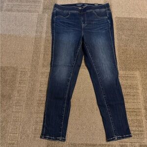 Torrid Blue Skinny Jeans with Super Soft Stretch and Faded Details